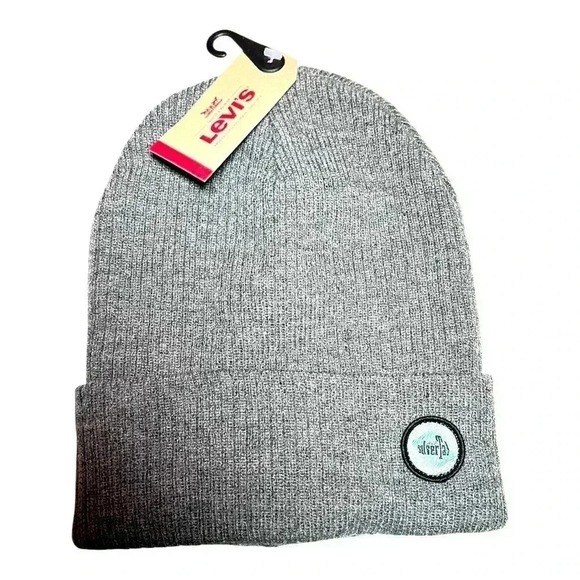 Levi’s Silvertab Slouchy Beanie Grey Size O/S NWT - Picture 2 of 3